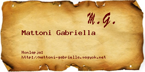 Mattoni Gabriella névjegykártya